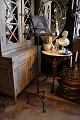 Decorative 18th 
century French 
book stand in 
wrought iron 
with holder for 
a candle with a 
fine ...