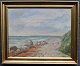 Kaalund-
Jørgensen, 
Martin (1889 - 
1952) Denmark. 
A beach Røsnæs. 
Signed 1930. 52 
x 65 ...