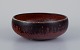 Carl Harry Stålhane for Rörstrand, ceramic bowl with glaze in brown tones.