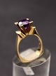 14 carat gold 
ring size 52 
with amethyst 
from goldsmith 
Jørgen Larsen 
Copenhagen item 
no. 536044