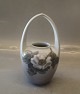 693-29 RC Art 
Nouveau Vase 
with handle-  
white wild rose 
and butterfly  
10.5 x 9.5 cm 
pre 1923
 ...