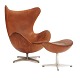 Patinated 
cognac leather 
"Egg Chair" by 
Arne Jacobsen 
1960s