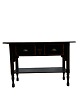 Console table with two drawers in a dark painted color from around the 1920s.Measurements in ...