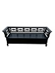 Hammer bench in black painted color from around the 1890s.Dimensions in cm: H:75.5 W:195 D:55