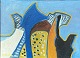Herman Stilling 
(1925-1996)
Oil on canvas.
Signed.
"Organic 
shapes". year 
1966.
48x35cm.