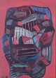 Lennart Pilotti 
(1912-1981), 
Swedish artist. 
Oil on board. 
Abstract ...