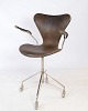 Seven office 
chair, model 
3217, with 
armrests and 
swivel function 
in original 
dark brown 
leather ...