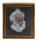 Painting on the 
canvas with the 
motif of a 
portrait of the 
artist Jørgen 
Luplau Jansen 
1912-1982 ...