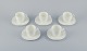 Laureto Weiss 
for Villeroy & 
Boch, Joop, set 
of five coffee 
cups with 
saucers. White 
porcelain ...