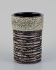 Britt-Louise Sundell (1928-2011) for Gustavsberg Studiohand, Sweden, ceramic 
vase in dark brown and sand-colored glaze.