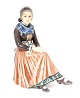 Dahl Jensen. 
Amager Girl. 
Model # 1110. 
Height 24 cm. 
(1 quality)