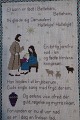 An old 
embroidery for 
the christmas 
to hang up, 
handmade with a 
poem
66cm x 21cm
In a good ...