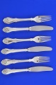 "Rokoko" silver 
cutlery, danish 
silver with 
toweres marks 
830s. By 
Horsens silver, 
Denmark. ...