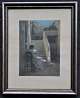 Ilsted, Peter 
(1861 - 1933) 
Denmark: A 
sewing woman in 
the shade of an 
Italian villa. 
Mezzotint ...