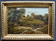 Sharp, T. (19th 
century) 
England: 
Landscape with 
walking woman. 
Oil on canvas. 
Signed: T. 
Sharp ...