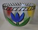 Glass bowl, 
hand painted, 
Kosta Boda, 
20th century 
Sweden. Design: 
Ulrica Hydmann 
- Vallien. ...