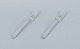 Georg Jensen 
Pyramid, a set 
of two dinner 
forks in 
sterling 
silver.
Stamped with 
post-1944 ...