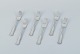 Georg Jensen Old Danish, a set of six lunch forks in sterling silver.