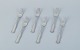 Georg Jensen Old Danish, a set of six lunch forks in sterling silver.