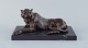 Large and heavy 
sculpture of a 
cheetah in 
patinated 
bronze on a 
marble base.
Mid-20th ...