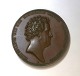 Denmark. Christian VIII. Minerva and a genius. 1842. Bronze. Diameter 43 mm