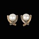 Frantz Hingelberg. 18k White & Yellow Gold Ear Clips with Tahiti Pearls.Designed and crafted ...