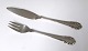 Georg Jensen. 
Silver cutlery 
(830). Rose. 
Fishknive & 
fishfork
