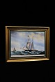 Bing & Grondahl 
Ship portraits 
drawn by Jacob 
Petersen 
1774-1855 on 
porcelain and 
framed in a ...