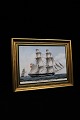 Bing & Grondahl 
Ship portraits 
drawn by Jacob 
Petersen 
1774-1855 
on porcelain 
and framed in a 
...