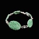 18k Gold 
Bracelet with 
Jade and 
Pearls.
Stamped with 
749.
L. 17,5 cm. / 
6,89 inches.
Width ...