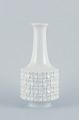 Hans Merz for Meissen, large narrow-necked porcelain vase in a modern design 
with geometric pattern and white glaze.
