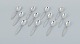 Georg Jensen, Cactus, a set of twelve sterling silver coffee spoons.