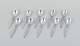 Georg Jensen, Cactus, a set of ten sterling silver teaspoons.