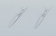 Georg Jensen, 
Cactus, two 
sterling silver 
appetizer 
forks/herring 
forks.
Stamped with 
the ...