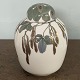 Royal Copenhagen vase with lid , decorated under glaze with flowers and over glaze with ladybugs ...