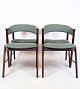 Set of 4 
armchairs of 
Danish design 
in rosewood 
manufactured by 
Korup 
Stolefabrik in 
blue fabric ...