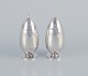 Gundorph Albertus (1887-1970) for Georg Jensen, Denmark, "Cactus" salt and 
pepper shakers in sterling silver.