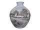 Bing & Grondahl, large Unique vase decorated with farmhouse that is seen from two different ...
