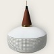 Ceiling lamp 
from the 1960s, 
Danish Modern. 
Frosted glass 
and teak wood. 
Measure approx. 
Height ...