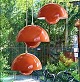 Original 
Flowerpots VP1 
pendels of 
metal with 
orangered 
enamel.
Designed buy 
Verner Panton 
in ...