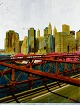 Ayline Olukman, 
French artist, 
born 1981 "The 
Bridge, NYC", 
mixed media.
New York ...