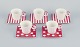 Royal Fine China, a set of five pairs of "Freshness Red" coffee cups.