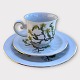 Firkløveren, 
Carl von Linné, 
Trio coffee 
set, Thyme 
1980, Cup 7cm 
high, Plate 
17cm in 
diameter ...