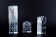 Timo Sarpaneva 
(1926-2006) for 
Iittala. Three 
triangular 
"Arkipelago" 
glass 
candleholders.
Late ...