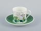 Stig Lindberg for Gustavsberg, Sweden. Rare "Tahiti" coffee cup with  saucer. 
Hand-painted with floral motifs. Retro style.