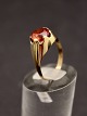 8 carat gold ring  with red topaz