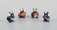 Murano, Italy. 
A collection of 
four miniature 
glass rodent 
figurines in 
colored art ...