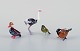 Murano, Italy. 
A collection of 
four miniature 
glass bird 
figurines in 
colored art ...