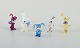 Murano, Italy. 
A collection of 
five miniature 
glass animal 
figurines in 
colored art ...
