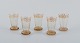 Emile Gallé 
(1846-1904), 
French artist 
and designer.
Five small 
crystal glasses 
hand-decorated 
...